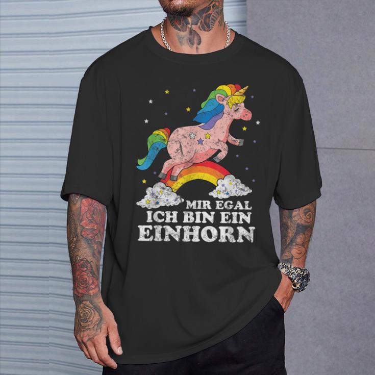 Mir Egal Ich Bin Ein Unicorn Fun T-Shirt Geschenke für Ihn