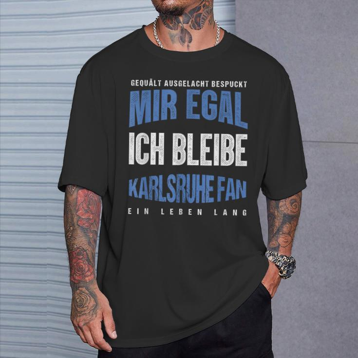 Mir Egal Ich Bleibe Karlsruhe Fan Football Fan Club T-Shirt Geschenke für Ihn