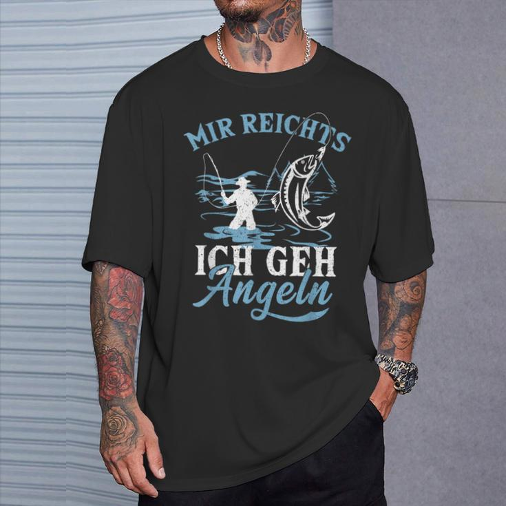 Mir Reichts Ich Geh Angeln Fischer Angler Angel T-Shirt Geschenke für Ihn