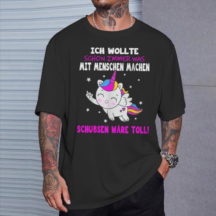 Was Mit Menschen Machen Unicorn Saying T-Shirt Geschenke für Ihn