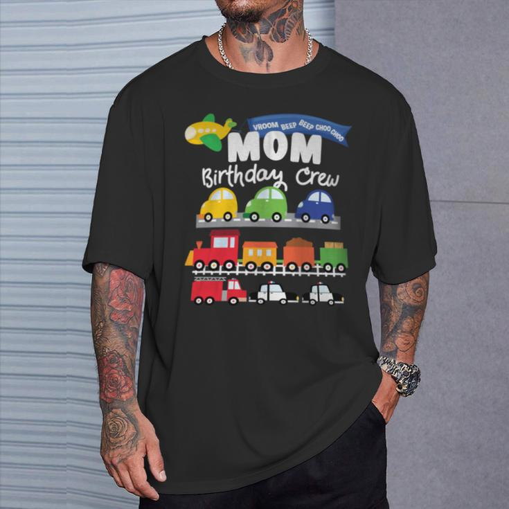 Mom Transportation Birthday Airplane Cars Fire Truck Train T-Shirt Gifts for Him