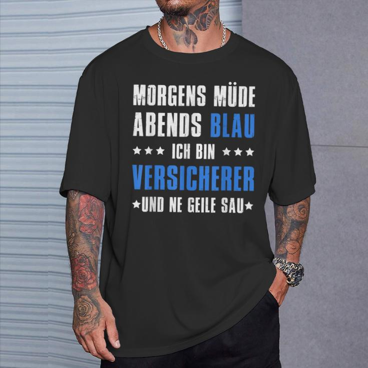 Morgens Müde Abends Blue Ich Binersichert T-Shirt Geschenke für Ihn