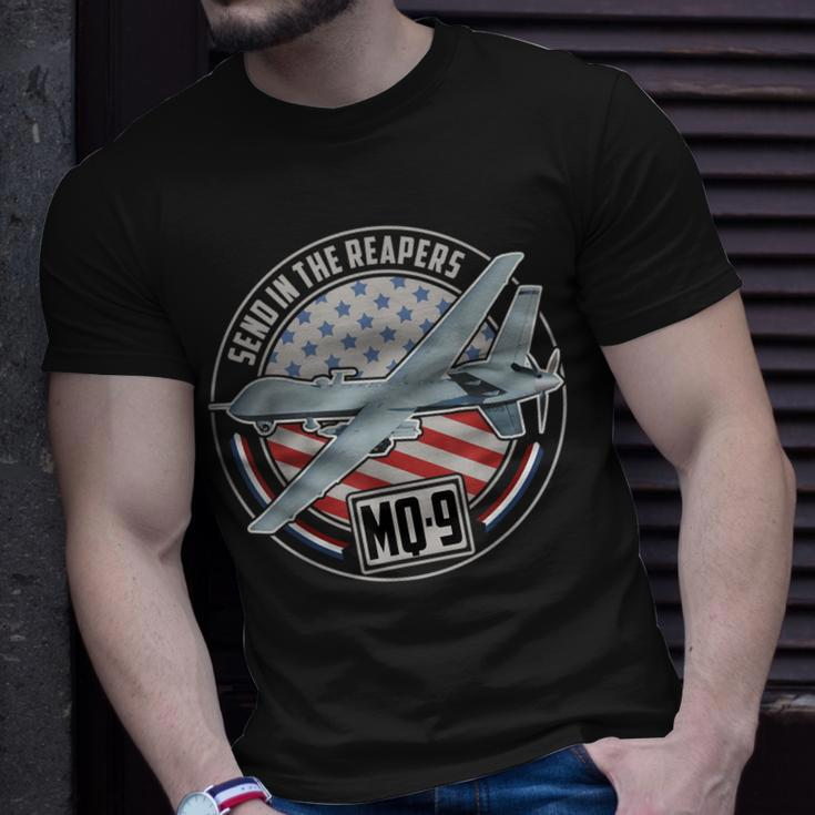 Mq-9 Reaper Uav Us Military Drone Us Patriot T-Shirt Gifts for Him