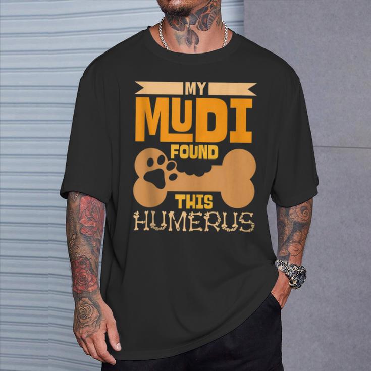 My Mudi Found This Humerus Classic Bone Lover Dog Breed T-Shirt Gifts for Him