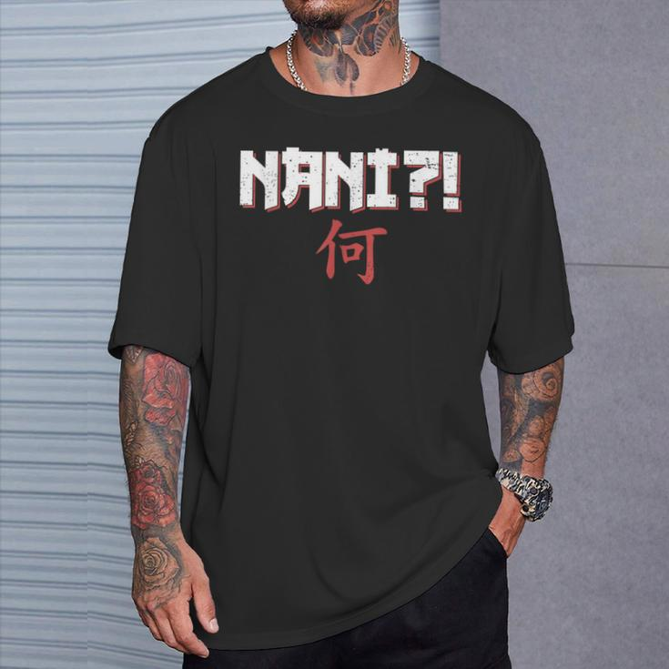 Nani Anime Lover Japanese Character Symbol Distressed T-Shirt Gifts for Him