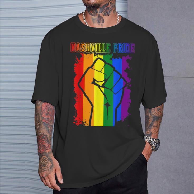 Nashville Lgbt Pride Month Lgbtq Rainbow Flag For Gay T-Shirt Gifts for Him