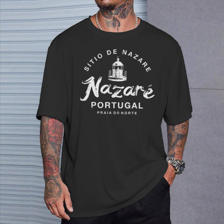 Nazare Portugal Vintage Surfing T-Shirt Gifts for Him