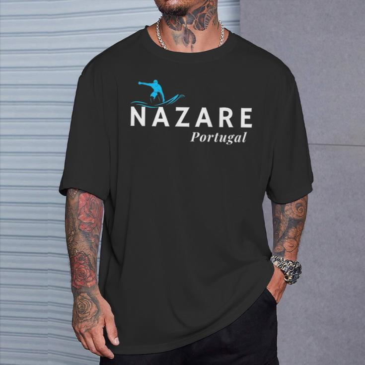 Nazare Portugal Wave Surf Surfing Surfer T-Shirt Gifts for Him