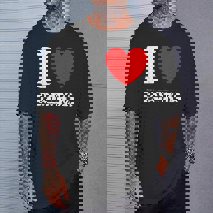 Negro Blanco Me Encanta Fátima Camiseta unisex Regalos para él