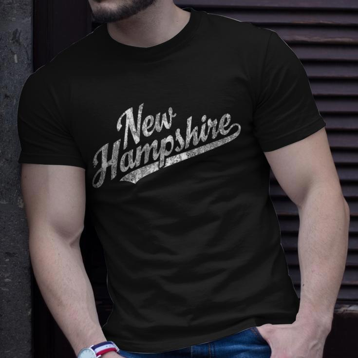 New Hampshire Nh Vintage Sports Script Retro T-Shirt Gifts for Him