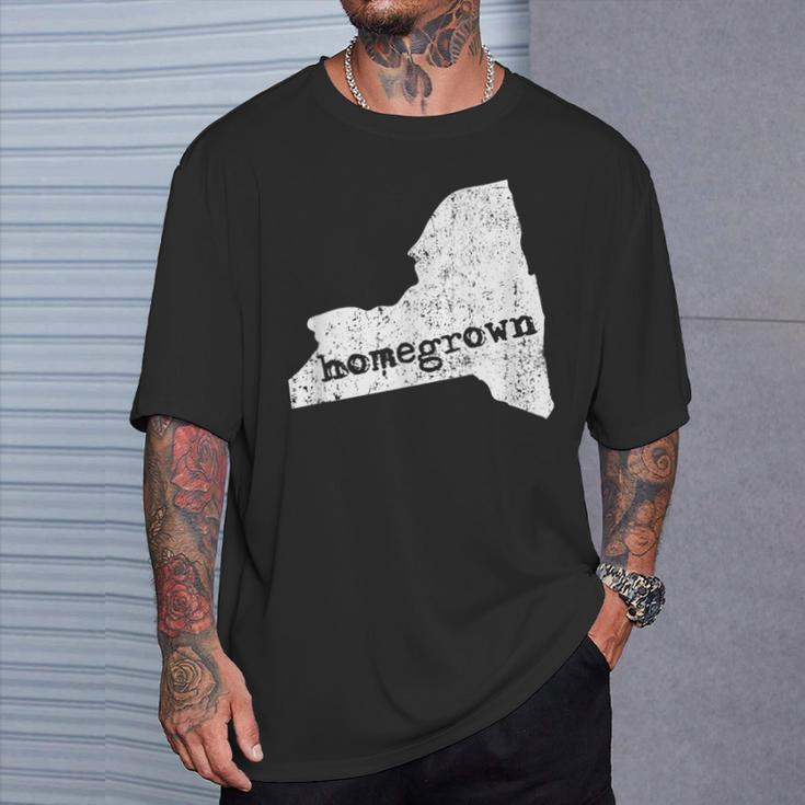 New York Home State Homegrown For New Yorkers T-Shirt Gifts for Him