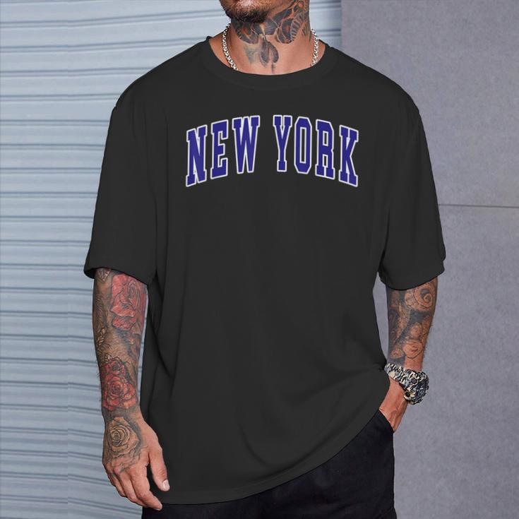 New York Text T-Shirt Gifts for Him