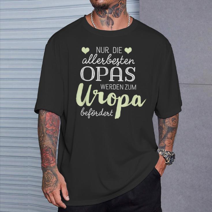 Nur Die Allerbeste Opas Werden Zum Uropa Befördert German Langu T-Shirt Geschenke für Ihn