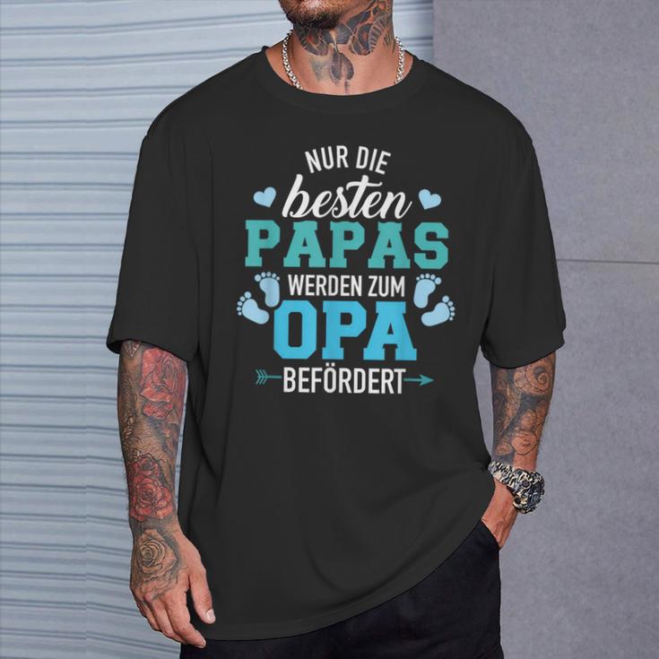 Nur Die Besten Papas Werden Zum Opa Befördert T-Shirt Geschenke für Ihn