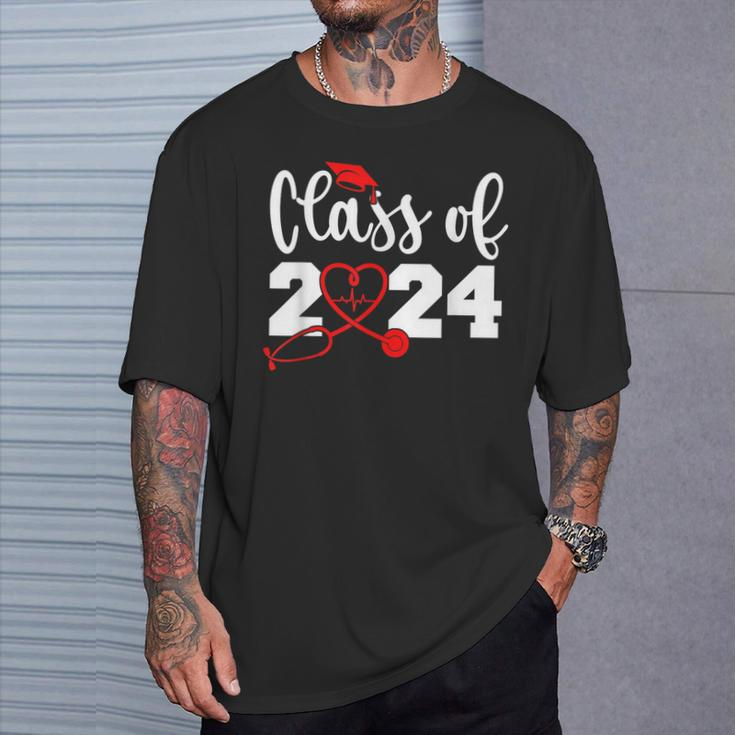 Nurse Class Of 2024 Graduation Nursing School Rn Graduate T-Shirt Gifts for Him