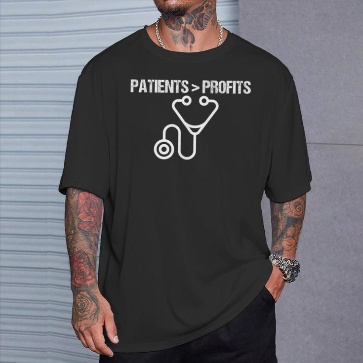 Nurse Strike Patients Before Profits T-Shirt Gifts for Him