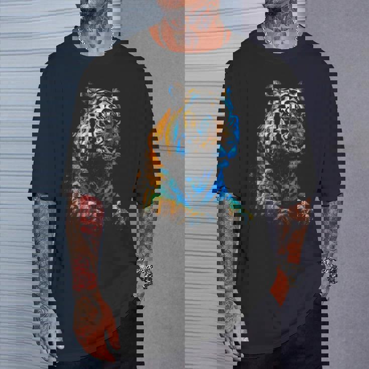 Obra De Arte De Tigre Animal Arte Camiseta unisex Regalos para él