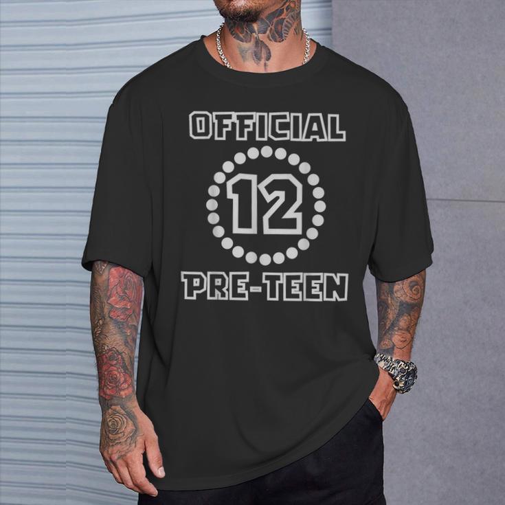 Offizielle Pre-N 12 Cool Style 12 Geburtstag Jungenparty T-Shirt Geschenke für Ihn