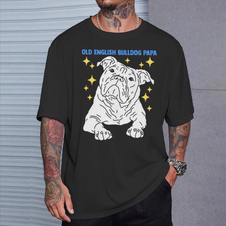 Old English Bulldog Papa Herrchen Old English Bulldog T-Shirt Geschenke für Ihn