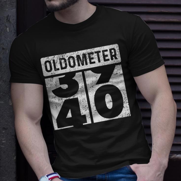 Oldometer Odometer 40Th Birthday 40 Yrs Old Joke T-Shirt Gifts for Him