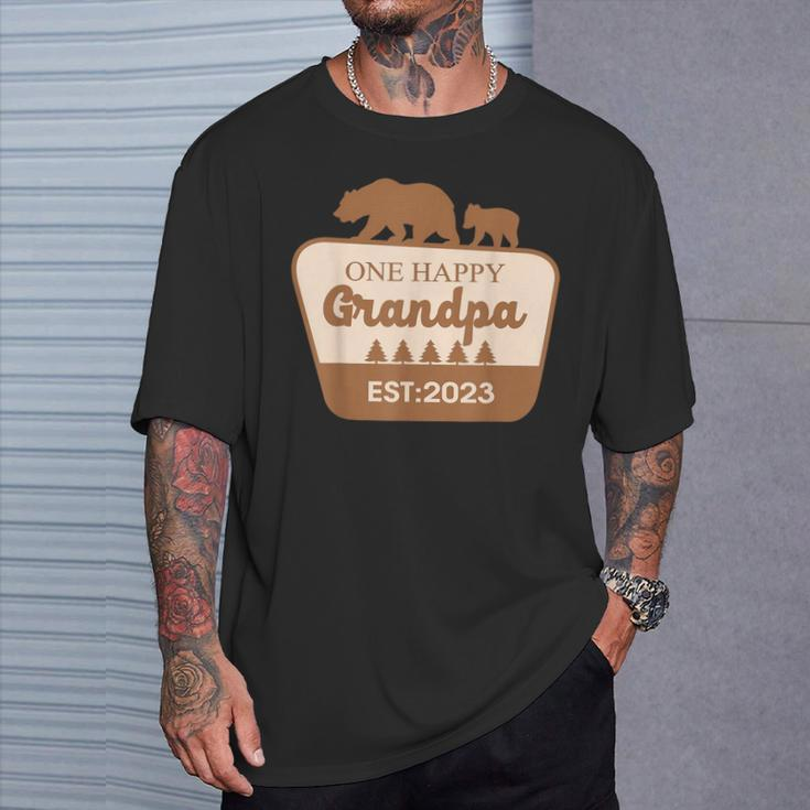 One Happy Grandpa Happy Camper Matching Familybirthday T-Shirt Gifts for Him