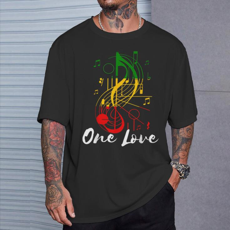 One Love Rastafarian Reggae Music Rastafari Roots Reggae T-Shirt Gifts for Him
