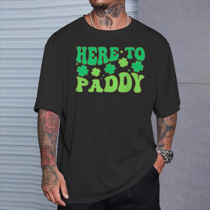 Here To Paddy Lucky Family St Patrick's Party Drinking T-Shirt Gifts for Him