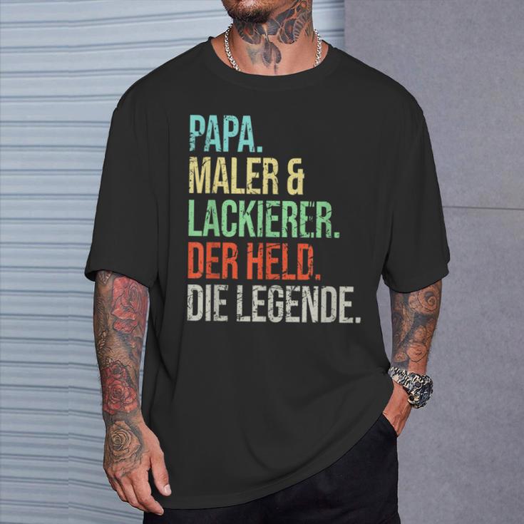 Painter And Painter Dad Legend Fatherintage T-Shirt Geschenke für Ihn