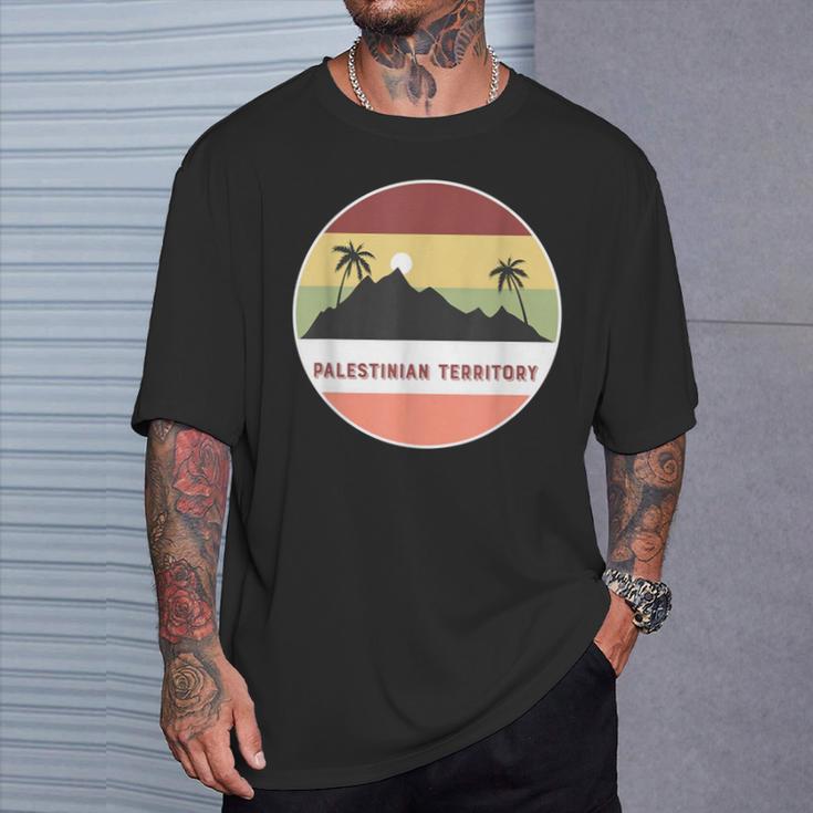 Palestinian Territory Mountain And Palms T-Shirt Gifts for Him