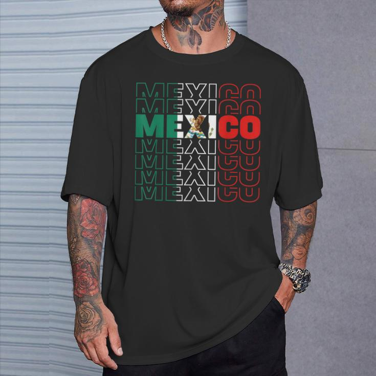 Hispanic Heritage Mexico Flag Proud Mexican Roots Pride T-Shirt Gifts for Him