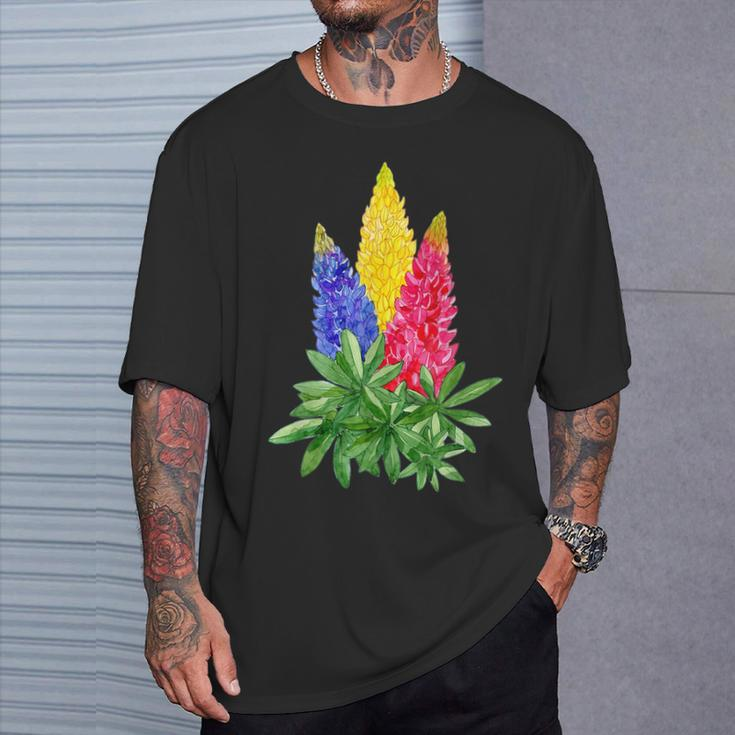 Pansexual Flowers Subtle Pan Queer Pride Month Lgbtq T-Shirt Gifts for Him