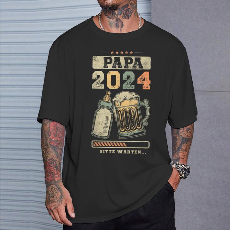 Papa 2024Aterschaft Baby Ankündigung Werdenderater T-Shirt Geschenke für Ihn