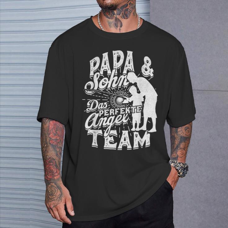 Papa & Sohn Das Perfekte Angel Team Fishing Fishing T-Shirt Geschenke für Ihn