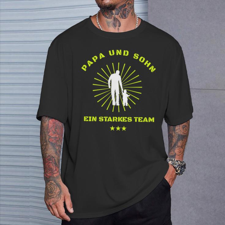 Papa & Sohn Ein Starkes Team Partnerlook Für Beide T-Shirt Geschenke für Ihn