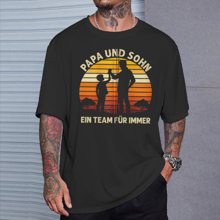 Papa & Sohn Ein Team Für Immerater Sohn Geschenkeatertag Kapuzenjacke T-Shirt Geschenke für Ihn