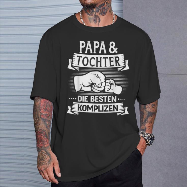 Papa & Tochter Besten Komplizen Zumatertag Und Geburtstag T-Shirt Geschenke für Ihn