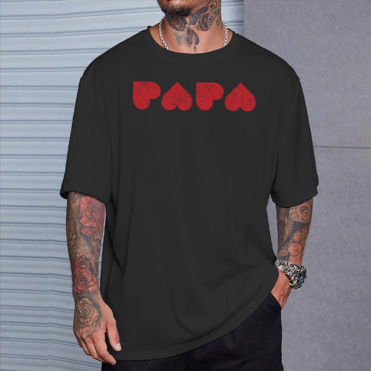 Papa Aus Herzen Idea For Dad Superdad Bonus Dad T-Shirt Geschenke für Ihn