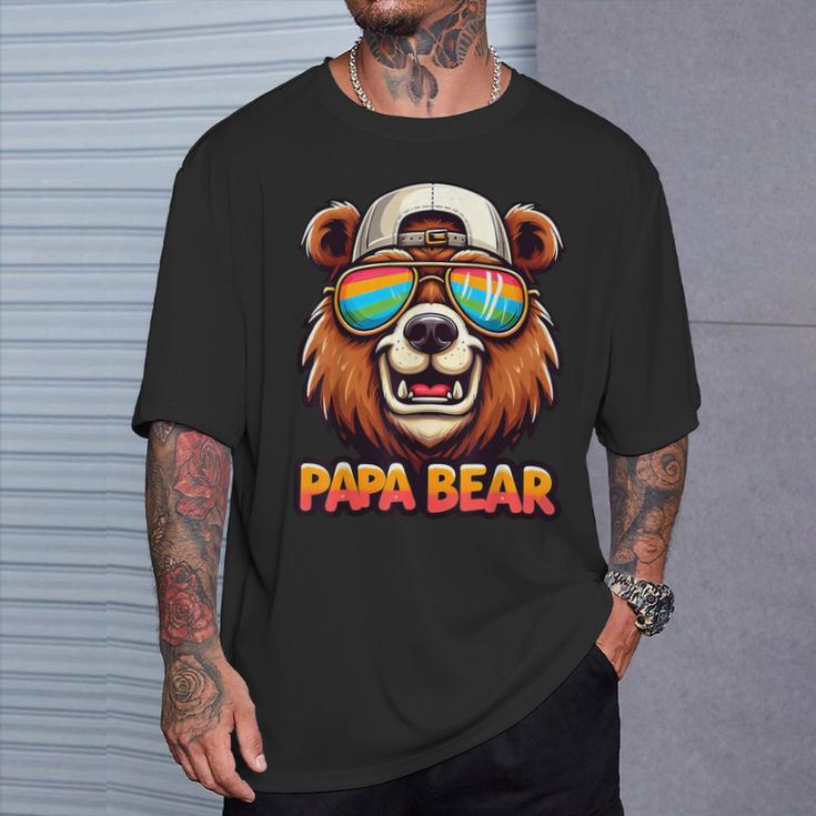 Papa Bär Papa Bearatertagsgeschenk Für Papa Spruch Lustig T-Shirt Geschenke für Ihn