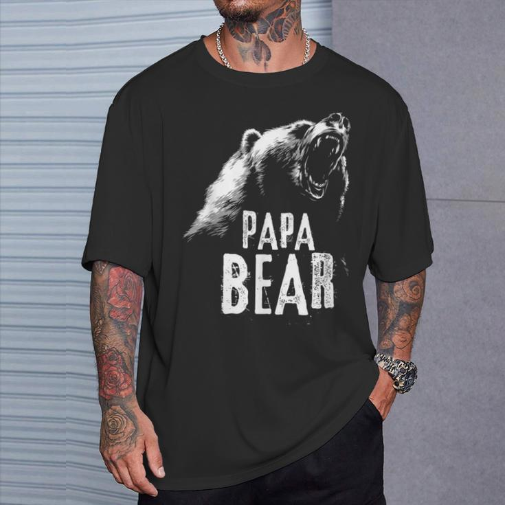 Papa Bear Best Dad Fathers Day Father Pop T-Shirt Gifts for Him