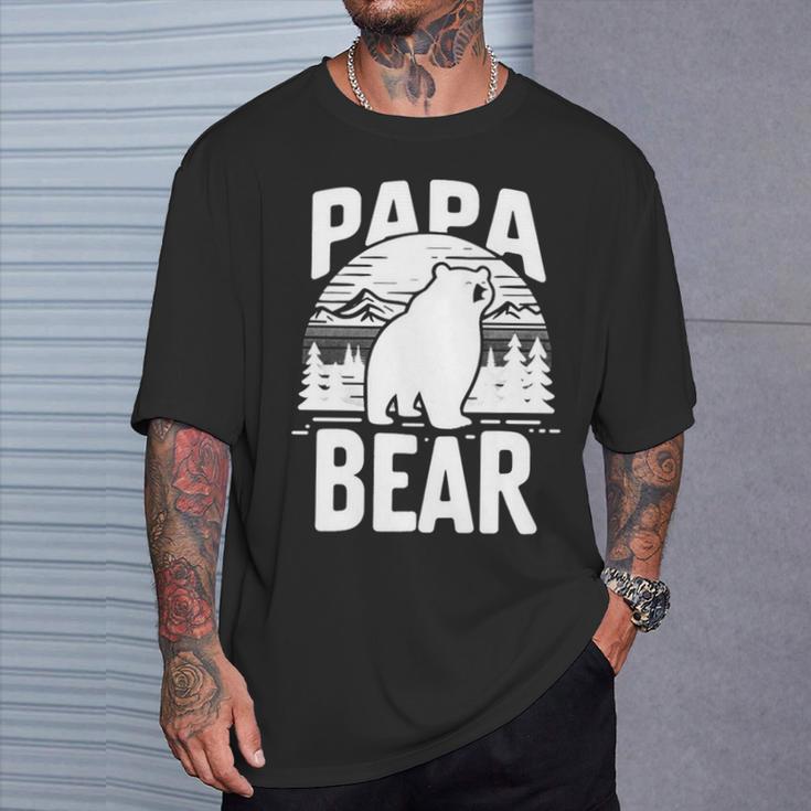 Papa Bear Für Stolzenater Ehemann Onkel Zumatertag T-Shirt Geschenke für Ihn