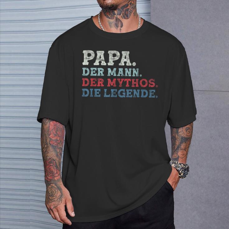 Papa Der Mann Der Mythos Die Legend Papa Sayings Father's Day T-Shirt Geschenke für Ihn