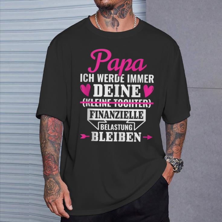 Papa Ich Werde Immer Deine Finanzielle Belastung Bleiben T-Shirt Geschenke für Ihn