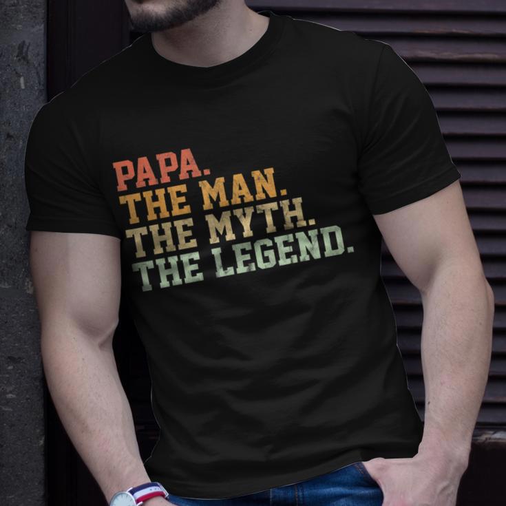 Papa Man Myth Legend For Father T-Shirt Gifts for Him