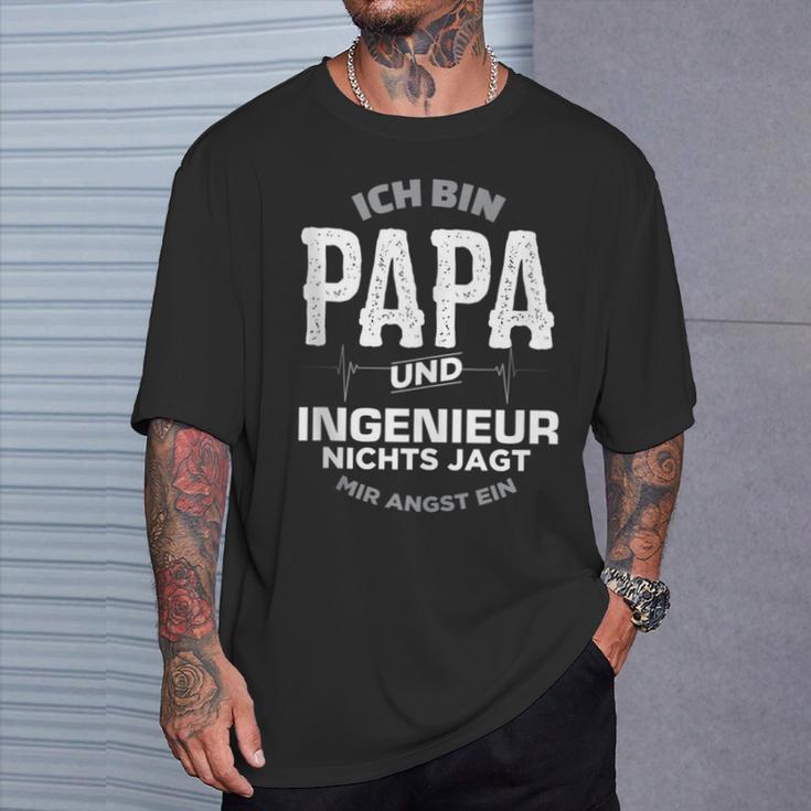 Papa Und Ingenieur Freund Mann Mechaniker Elektriker T-Shirt Geschenke für Ihn