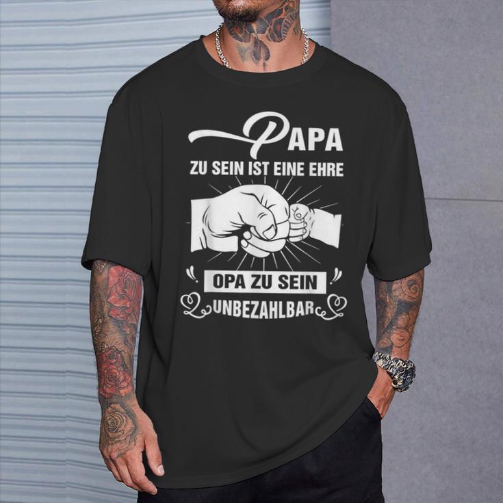 Papa Zu Sein Ist Eine Ehreopa Zu Sein Unzahlbar T-Shirt Geschenke für Ihn