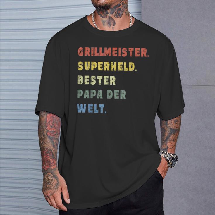 Papaater Grillmeister T-Shirt Geschenke für Ihn