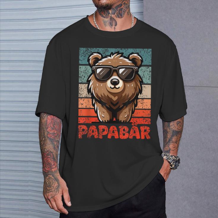 Papabäratertag Bester Papa Bär T-Shirt Geschenke für Ihn