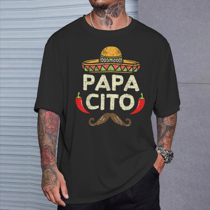 Papacito Cinco De Mayo Dad Fiesta Mexican Father's Day T-Shirt Gifts for Him