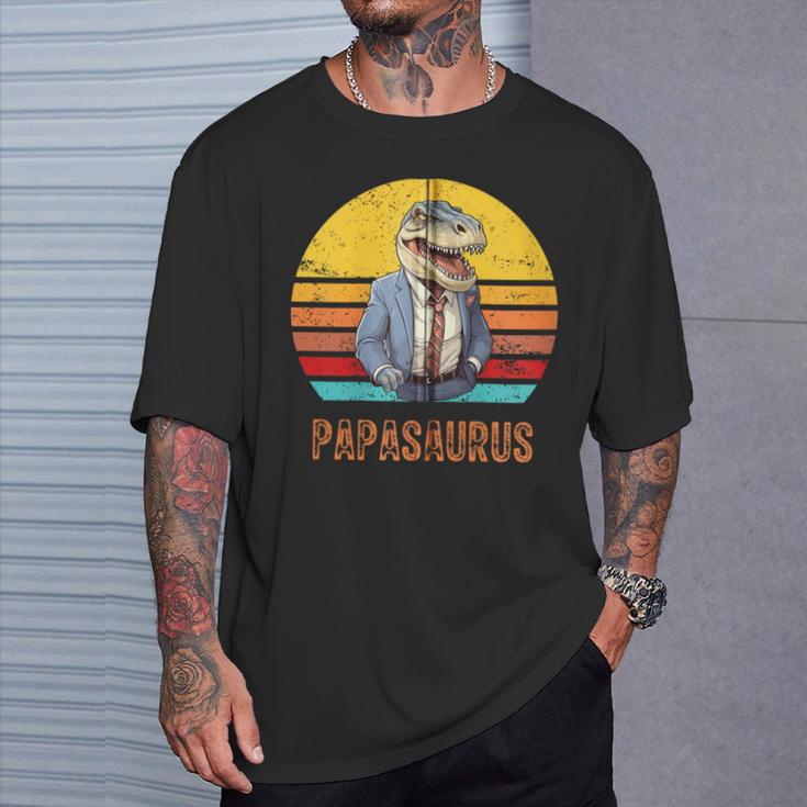 Papasaurus Papaatertag Bester T-Rex Papaatertagater Kapuzenjacke T-Shirt Geschenke für Ihn