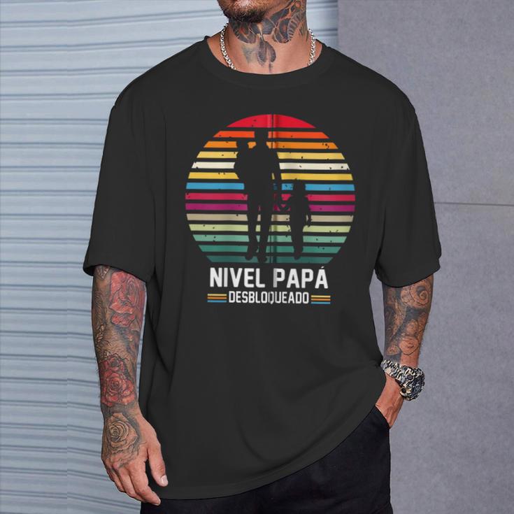 Para Papa Nivel Papá Desbloqueado Regalos Dia Del Padre Kapuzenjacke T-Shirt Geschenke für Ihn